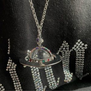 Vivianne Westwood Orb Saturn Necklace Large 🤍